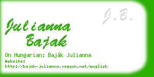 julianna bajak business card